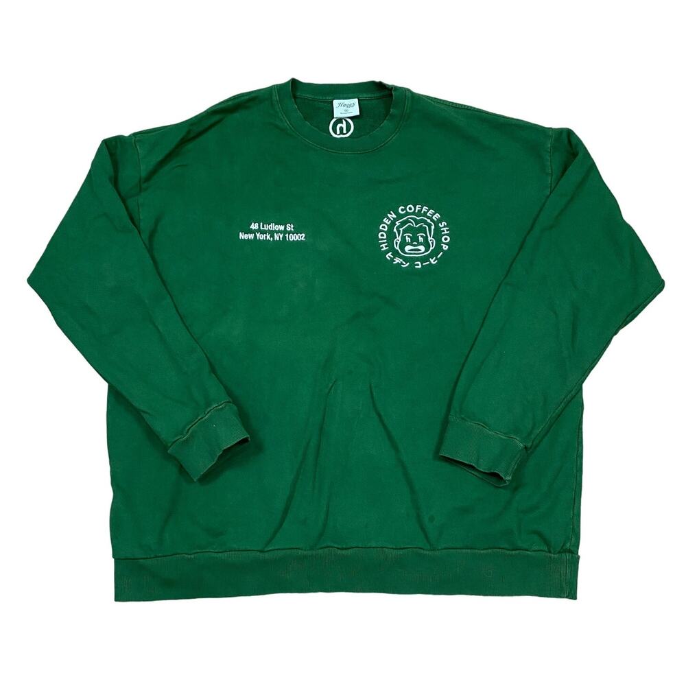 Hidden New York Coffee Shop Crewneck Sweatshirt Men's XL
